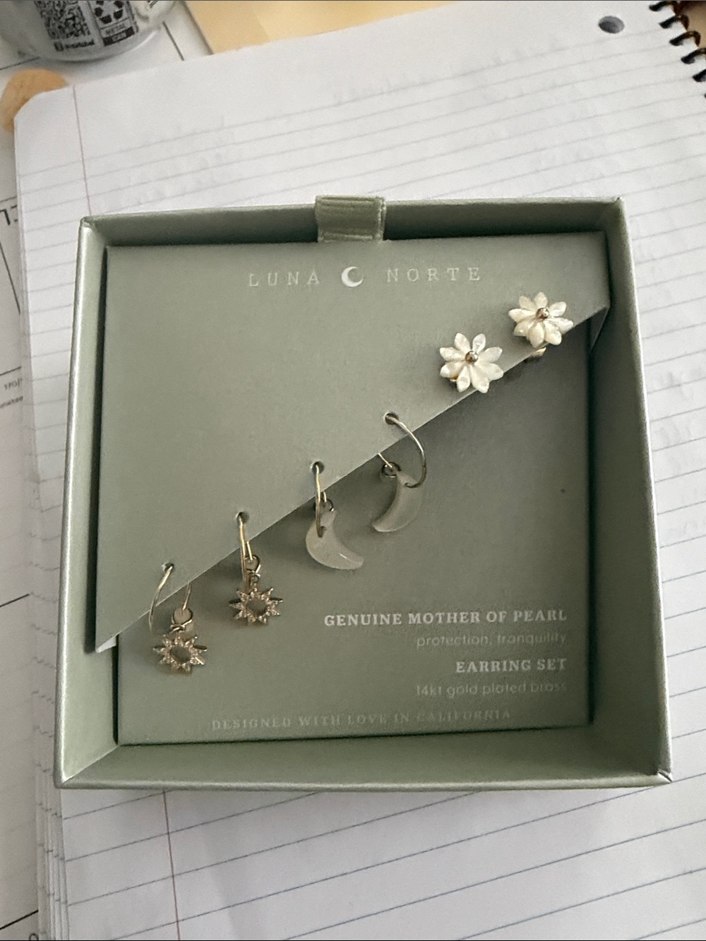 NEW FP x Luna Norte Mother Of Pearl Earring Set